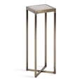 thumbnail image 1 of Kate and Laurel Jaspur Modern Square Drink Table, 7 x 7 x 21, Natural Quartz and Brass, Decorative Contemporary Accent Table for Stylish Display and Storage, 1 of 9