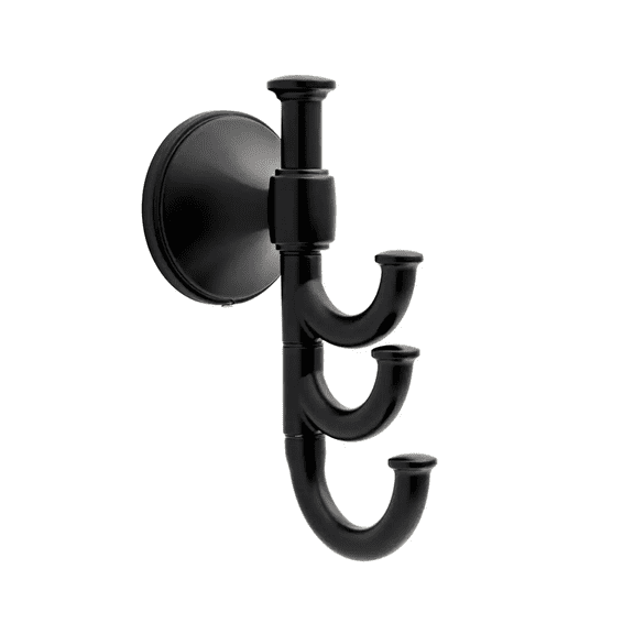 Delta Accolade Expandable Multi-Purpose Towel Hook Bath Hardware Accessory in Matte Black