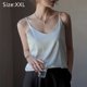 thumbnail image 2 of Camisola de satén con cuello en V para mujer, blusa suelta sin mangas con tirantes finos Zhivalor BST2001306-6, 2 of 5