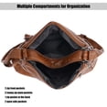 thumbnail image 6 of Spencer Womens Crossbody Bag Lightweight Multi Pocket Purses Soft Leather Shoulder Crossover Satchel Handbags for Laides, Purple, 6 of 9