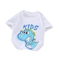 thumbnail image 2 of Cethrio T Shirts for Boys, Cotton Crew Neck Casual Graphic Summer Tops White Size 6-9 Months, 2 of 3