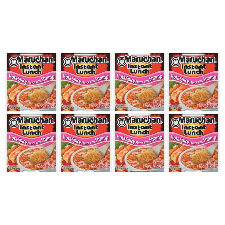 8 pack) Maruchan Instant Lunch Ramen Noodles, Hot & Spicy Shrimp