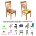 thumbnail image 5 of White Sunflower Bud Pattern Seat Covers for Dining Room Chairs Set Of 4,Stretch Printed Washable Chair Seat Cover with Elastic Ties and Button,Removable Waterproof Couch Cushion Covers, 5 of 6