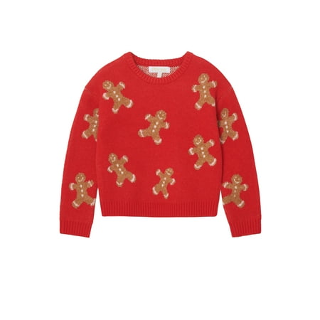 Planet Gold Girls Bow Print Ombre Sweater, Sizes 12M-18