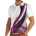 thumbnail image 2 of DDAPJ pyju Business Casual Polos Shirts for Men, Short Sleeve Digital 3D Printed Polos Shirts Big and Tall Mens Performance Moisture Wicking Golf Polos Shirt Lightweight Tennis Shirt Hot Pink XL, 2 of 3