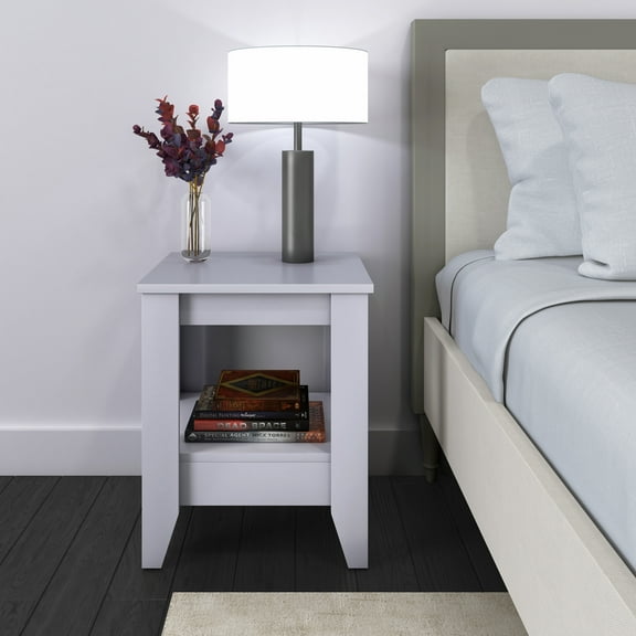 Boyd Sleep Prato One Shelf Open Storage Nightstand, White