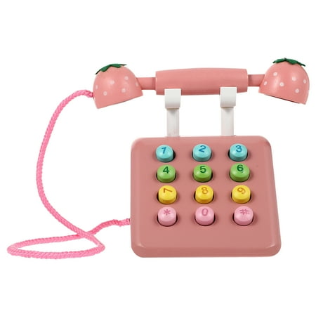 

1PC Simulation Wooden Telephone Plaything Kids Toy Parent-child Interaction Toy