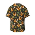 thumbnail image 5 of Uemuo Forest Squirrel Pattern Cotton Linen Short Sleeve Shirts,Casual Lightweight Button Down Shirts,Vacation Beach Summer Tops-X-Large, 5 of 7