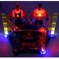 Light Up Wrestle King Champions Wrestling Toy Figure Play Set w/ Lights