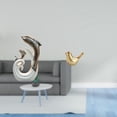 thumbnail image 2 of escultura blanca plateada,Estatua de delfín de cerámica,escultura blanca plateada,Figura de pájaro,Figura de pájaro dorado,decoración para el hogar,estatua de animal,Estatuas decorativas, 2 of 8