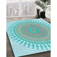 thumbnail image 2 of Ahgly Company Indoor Rectangle Patterned Medium Aqua Marine Green Area Rugs, 5' x 8', 2 of 6