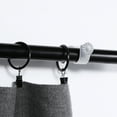 thumbnail image 4 of Set of 2 Heavy Duty White Curtain Holders with Mounting Brackets for Drapery Rods and Clothes Rack Support, 4 of 6