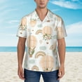 thumbnail image 2 of Xecao Air Balloon and Flower print Hawaiian shirt - a stylish short-sleeve button-down for men, perfect for casual beach and tropical outings., 2 of 9
