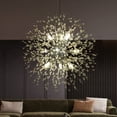 thumbnail image 1 of ZXNYH Modern Crystal Chandeliers Firework, Matt Black Dandelion Sputnik Ceiling Light Fixtures, Sputnik Chandelier Pendant Light for Bedroom Living Room Dining Room Kitchen Island Hallway, 1 of 8