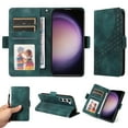 thumbnail image 4 of for Samsung Galaxy S22 Plus Pattern Wallet Case, Magnetic Closure PU Leather Wallet Flip Case with Card Holder Kickstand Purse Phone Cover with Wrist Strap for Samsung Galaxy S22 Plus, Green, 4 of 11