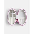 thumbnail image 4 of Scenario Women's Oval Zippered Velvet Jewelry Organizer, Magenta, 4 of 4
