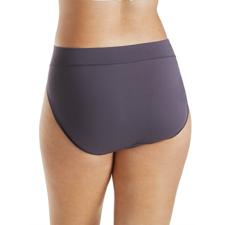 Size 2XL Hanes Women's Signature Smoothing Microfiber Hi-Cut Underwear, 6-Pack