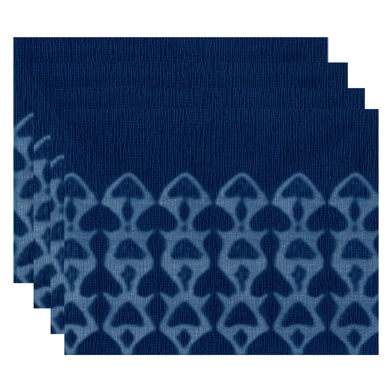 Simply Daisy 18" x 14" Watermark Geometric Print Placemat, Set of 4