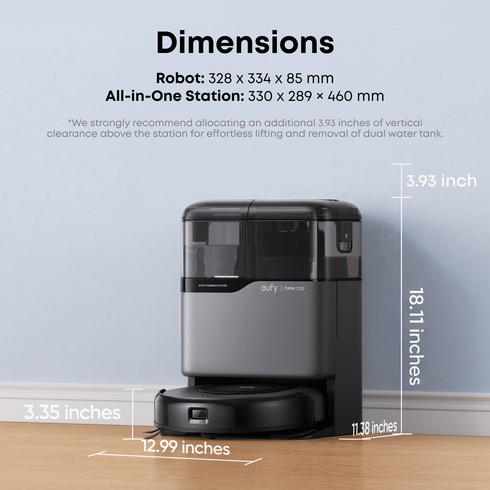 eufy Robot Vacuum Omni C20, Model C20, Robot Vacuum and Mop Combo