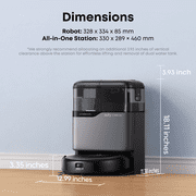 Eufy Robot Vacuum Omni C20, Vacuum and Mop Combo, 7,000 Pa Suction, Ultra-Slim 3.35-Inch, Self-Emptying All-in-One Station