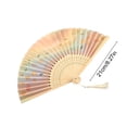 thumbnail image 2 of SIYTUAU Traditional Bamboo Frame Folding Fan With Paper Surface And Butterfly Pattern For Photography Prop And Home Decor 8.27 Inches, 2 of 7