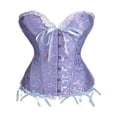 thumbnail image 4 of Femmes Vintage Overbust Corset Classique Bustier en Acier Os Lacets Haut, 4 of 6