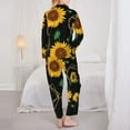 thumbnail image 5 of Junzan Flower (2) Print Womens Pajama Sets,Long Sleeve Button Down For Women Pjs 2 Piece, 5 of 9