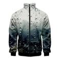 thumbnail image 4 of Chaqueta con estampado 3D de gotas de lluvia para hombre, abrigos de gran tamaño con personalidad moderna, chaquetas con cremallera Harajuku, ropa para niños, 4 of 5