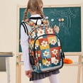thumbnail image 7 of FORMRS School Backpack 17" Student Travel Bag with Laptop Compartment, Yellow Checkered Daisy, 7 of 7