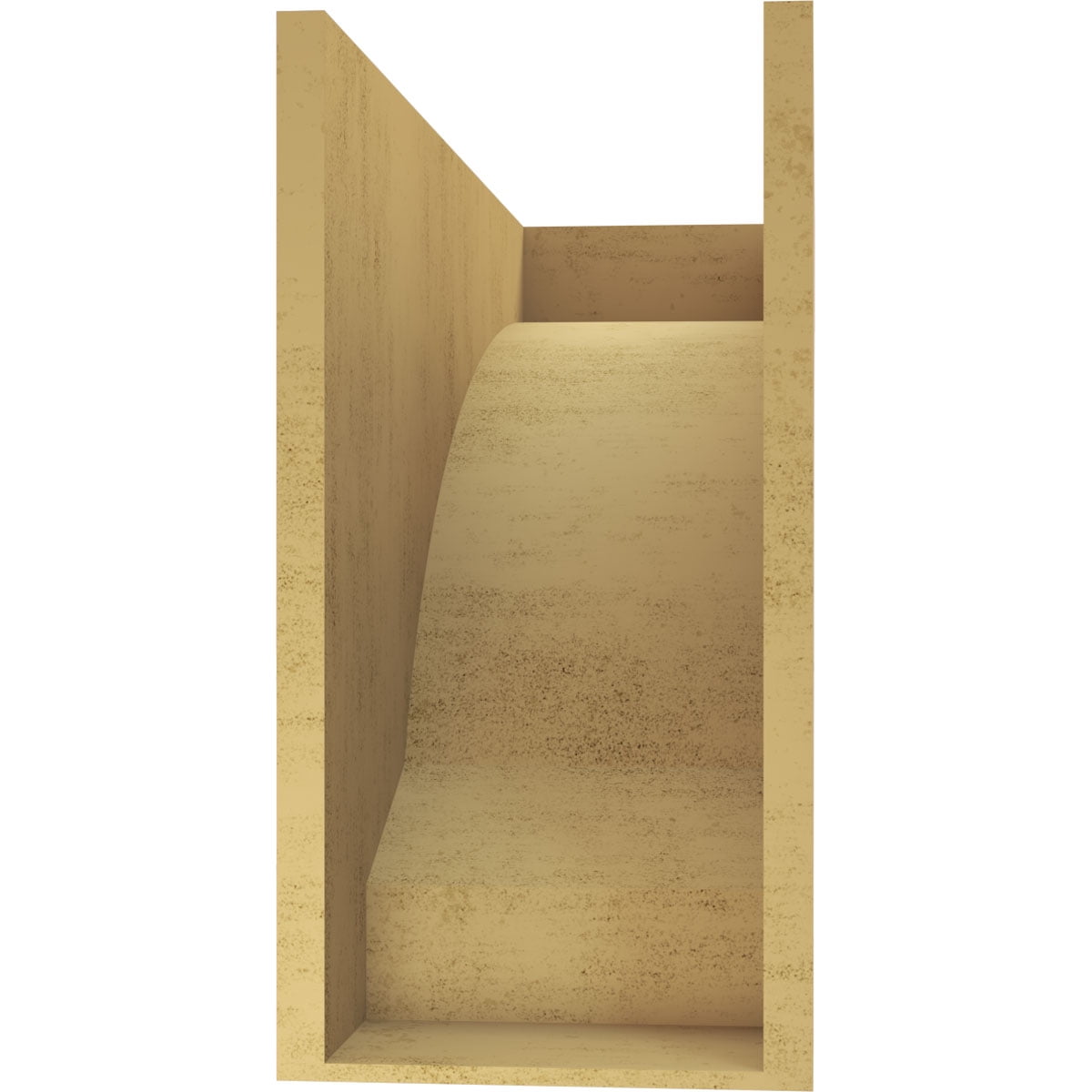 11"W x 33"D x 22"H Classic Moab Rough Cedar Woodgrain TimberThane Corbel, Primed Tan