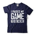 thumbnail image 4 of Mens I Paused My Game To Be Here Shirt Funny Gaming Joke Shirt Humor Tees Gamer Shirt Adult Gifts (XX-Large Grey), 4 of 6