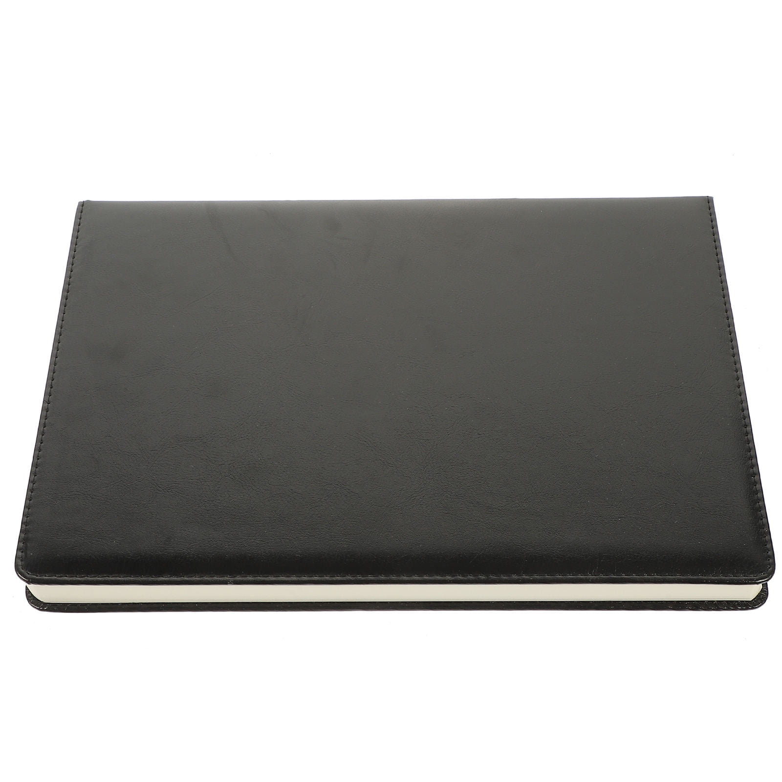 FRCOLOR Business Writing Notebook with Lined A4 Paper for Daily Planning Black PU and Paper 210x297mm