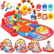 JoyStone Baby Gym Play Mat, Tummy Time Mat with Music, Lights Piano Activity Gym, Newborn Gift for 0-12 Months