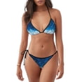 thumbnail image 1 of Disketp Blue Glitter Sparkles print Women's Two Piece Bikini Swimsuit Sexy bikini Halter String Triangle Bikini Sets, 1 of 6