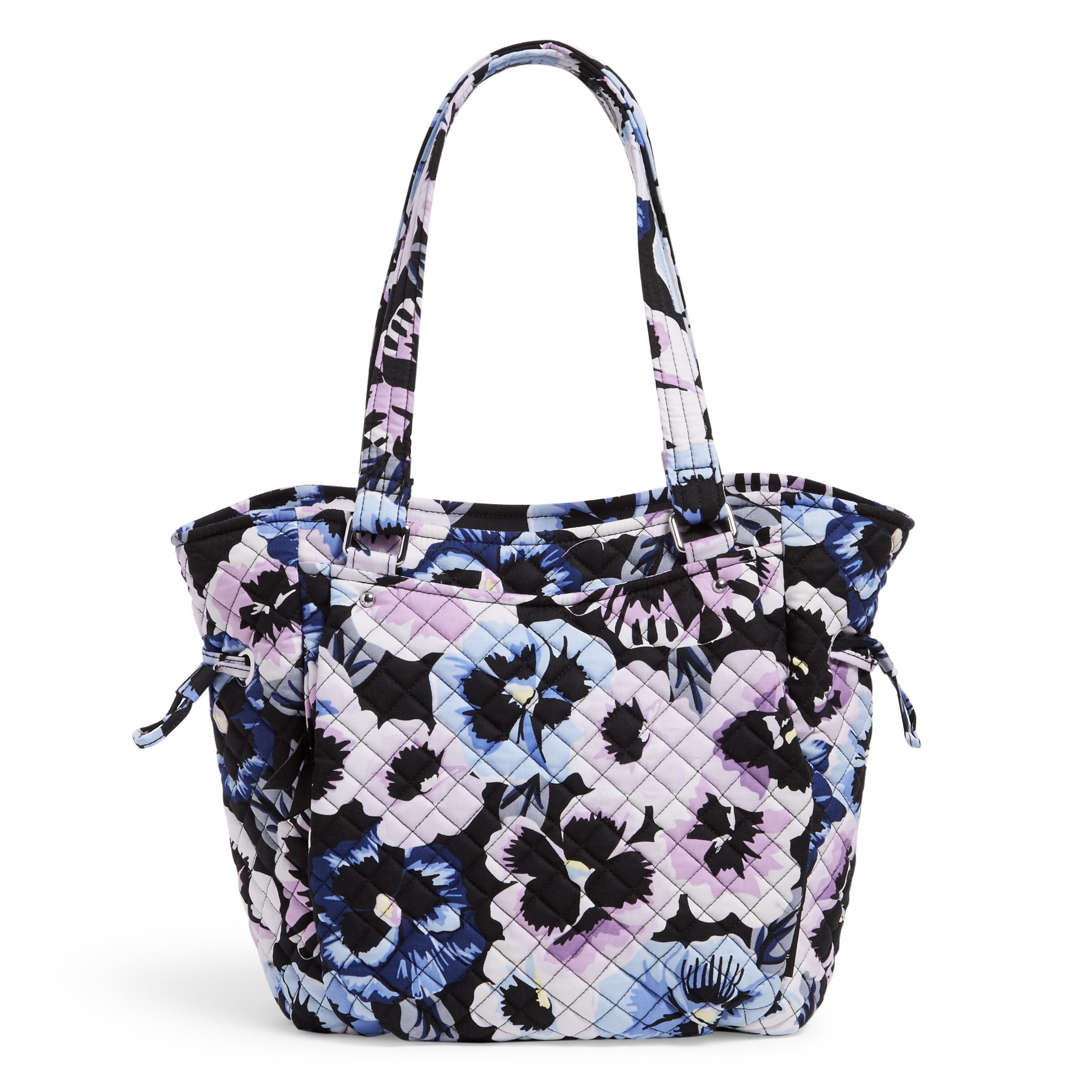 Vera Bradley Women's Cotton Glenna Satchel Plum Pansies