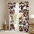 thumbnail image 3 of Castle Fairy Teens Adults Farmhouse Animal Horse Blackout Curtains Set of 2 (52x84 Each),Boho Aztec Window Curtains,Abstract Cow Print Curtains and Drapes,Luxury Bedroom Decor, 3 of 6