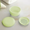 thumbnail image 6 of chaungfeng Portable Round Soap Box, Plastic Drainage Soap Case with Sealed Lid for Travel, Bathroom, Sink (1.85"x4.09"), 6 of 6