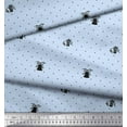 thumbnail image 2 of Soimoi Blue Poly Georgette Fabric Gift Box & Bell Dots Fabric Prints By Yard 42 Inch Wide, 2 of 3