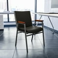 thumbnail image 2 of Flash Furniture Hercules Series Heavy-Duty Vinyl Stacking Chair with Arms, Black, 2 of 13