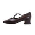 thumbnail image 3 of PEERAGE Mazie Women's Wide Width Criss-Cross Straps Leather Pumps BROWN 10, 3 of 6