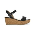 thumbnail image 2 of Sun + Stone Womens Allvina Faux Leather Adjustable Wedge Sandals, 2 of 3