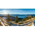 thumbnail image 2 of Zwick, Martin 18x11 Black Ornate Wood Framed with Double Matting Museum Art Print Titled - View from Mt-Jochberg near lake Walchensee towards lake Walchensee-Wetterstein mountain range and K, 2 of 4