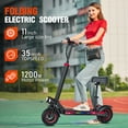 thumbnail image 3 of J11-Plus Electric Scooter for Adults , 48V 21AH,1200W Motor, Max 35mph, 33 Miles, 11" Off-Road Tires, Folding E-Scooter Detachable Seat, 3 of 6