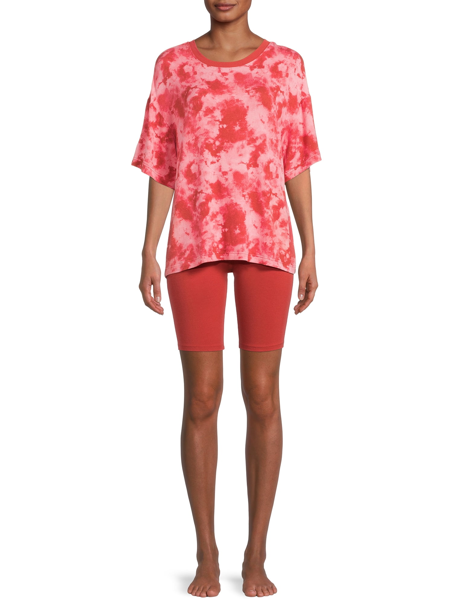 T-Shirt and Bike Shorts Lounge Set 