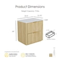 thumbnail image 3 of Furniture of America Zerik Modern Wood 2-Drawer Nightstand, Natural, 3 of 18