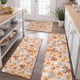 thumbnail image 2 of Brown Mushroom Flower Beige Pattern Kitchen Rugs Sets Of 3,Kitchen Runner Rugs Non Skid Washable,Decorative Kitchen Floor Mats for Kitchen,Sink,Laundry,17"x30"+ 17"x47" + 17"x59", 2 of 6