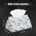 thumbnail image 6 of Lsque Butterfly Printed Long Tissue Box Cover Holder, Facial Paper Organizer Dispenser,Triangle with Bottom Belt, PVC Leather Decorative Organizer, 6 of 9