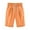 Orange, variant on Womens Bermuda Shorts Plus Size,Women's Cotton Linen Shorts Casual Elastic Waist Comfy Curling Knee Length Bermuda Shorts with Drawstring