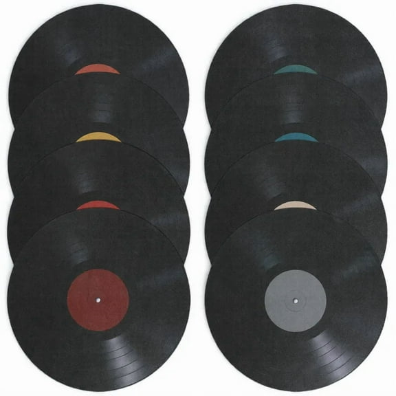 TOYMYTOY 8 Pcs Music Ornaments Vinyl Wall Decor Assorted Color for Friends