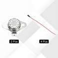 thumbnail image 4 of 2 Pcs KSD301 Thermostat 150°C/302°F 25A Normally Closed N.C Adjust Snap Disc Temperature Switch with Terminal Wire for Microwaves,Oven,Coffee Maker, 4 of 5